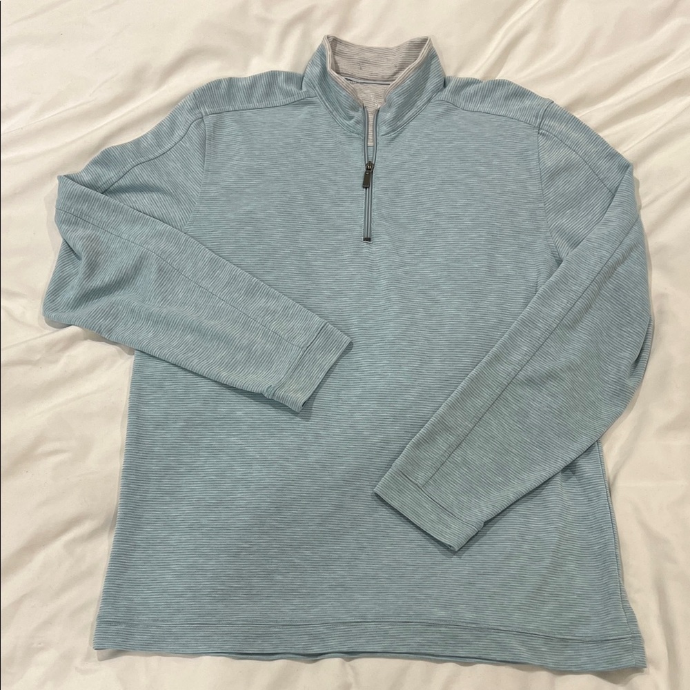 Men's Light Blue Zip-Up Sweater